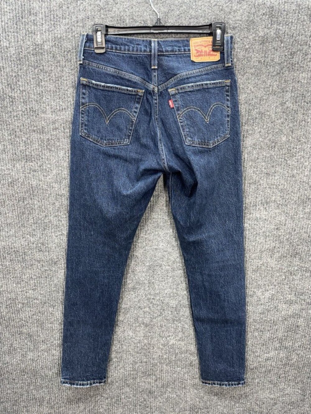 Levi’s Jeans 501 S Womens 26x30 Button Fly Skinny Distressed Dark Wash Denim - Picture 3 of 11